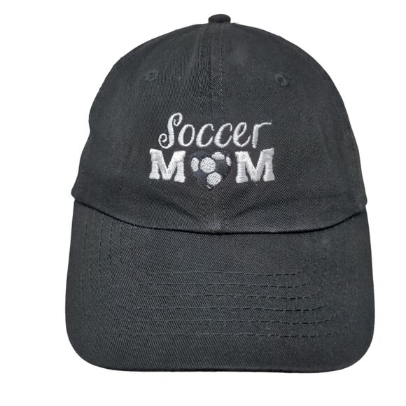 Soccer Mom Slideback Hat Black One Size Embroidered Adjustable Dalix - Picture 1 of 8